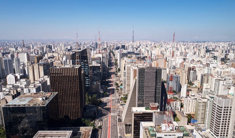 Vista aérea da cidade São Paulo, SP