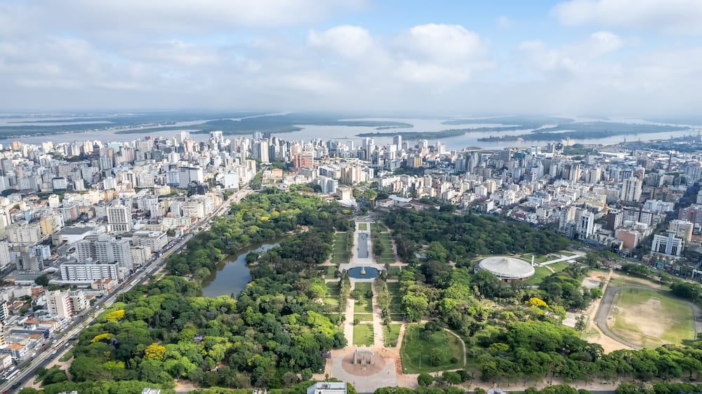 Vista aérea da cidade Porto Alegre, RS