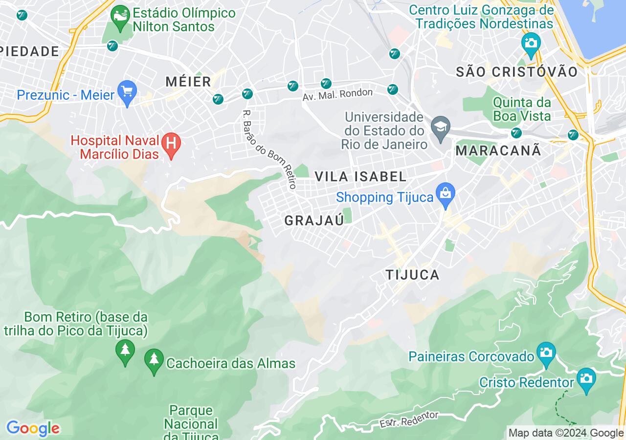 Mapa centralizado no bairro Grajaú