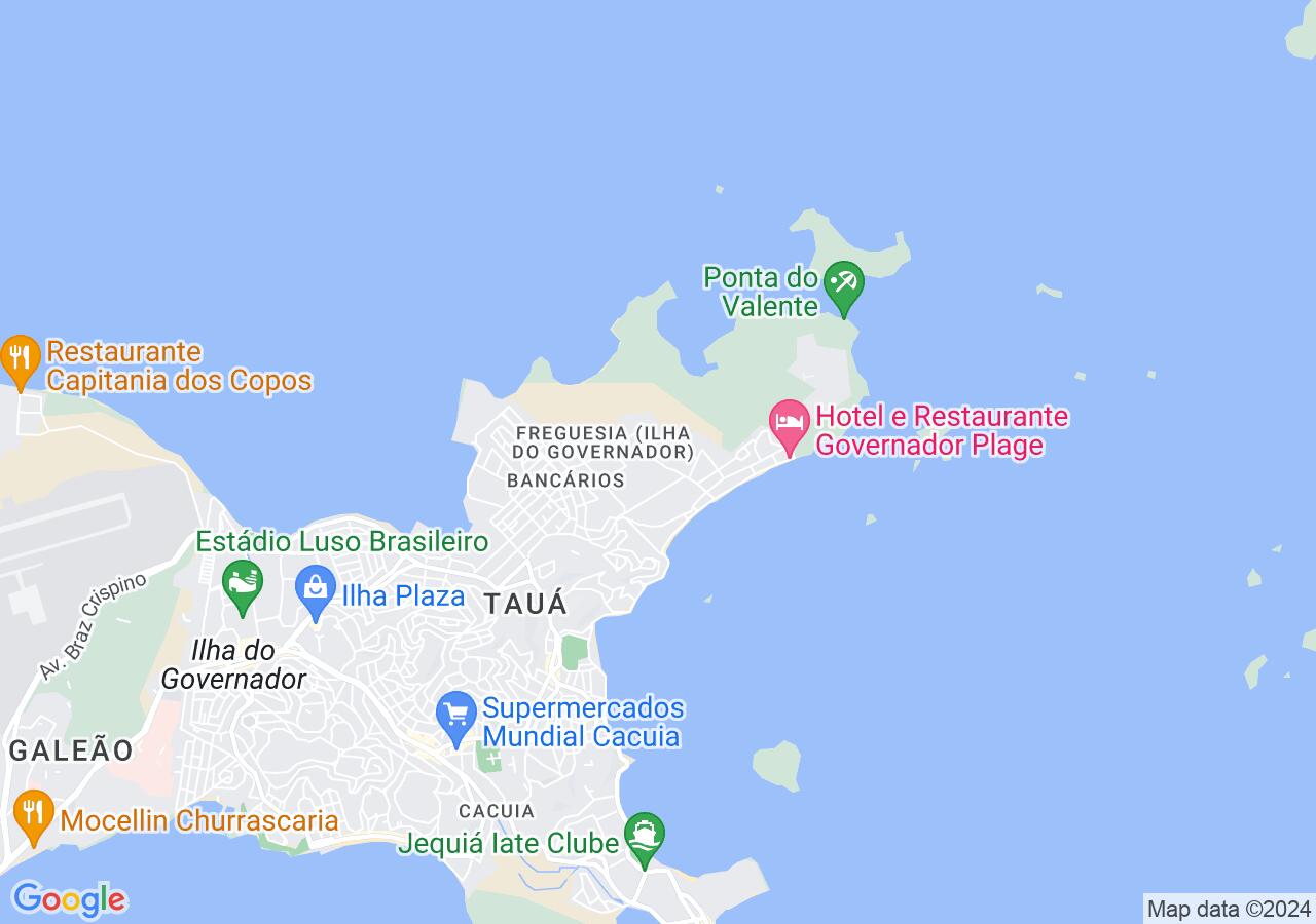Mapa centralizado no bairro Freguesia (Ilha)