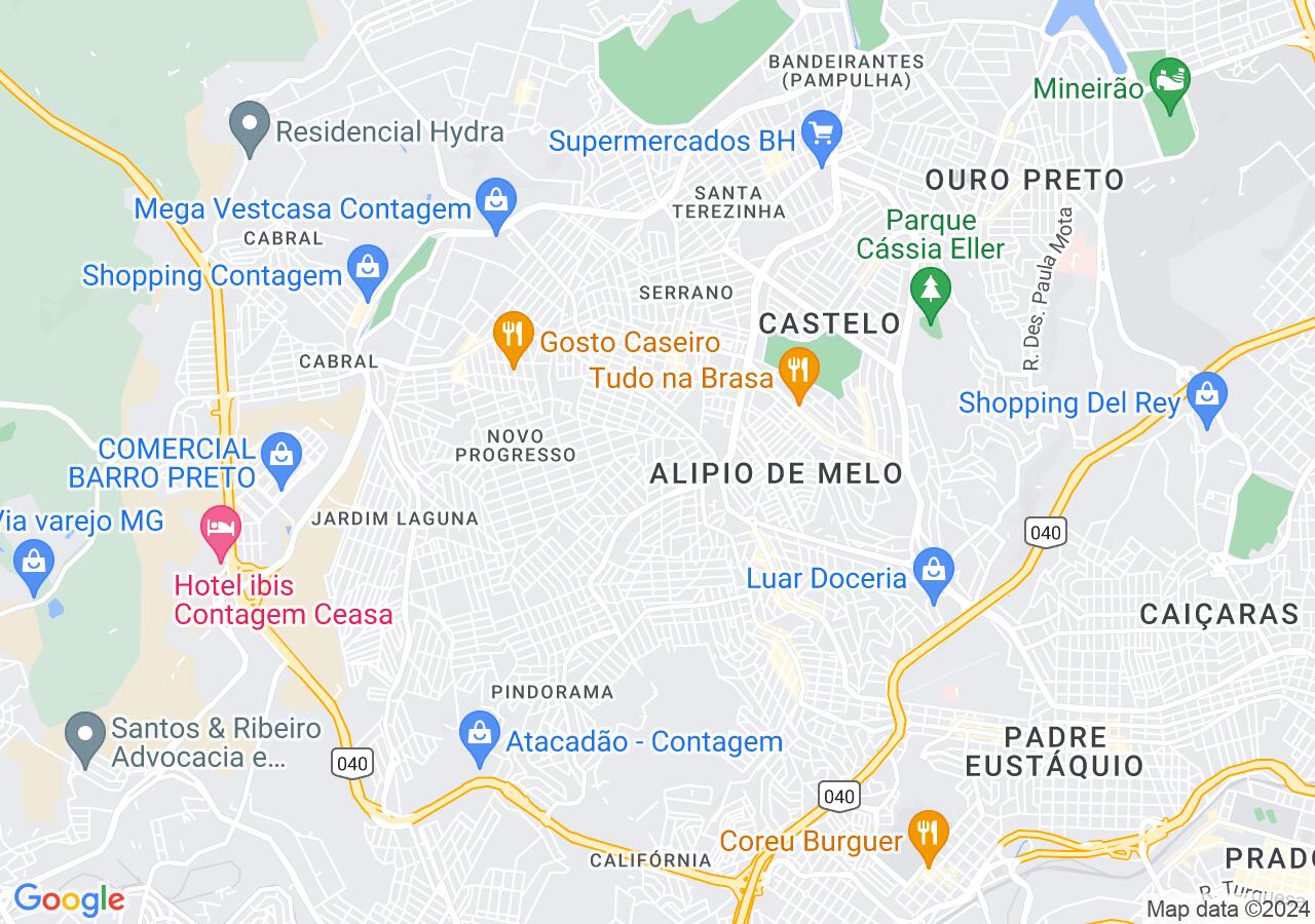Mapa centralizado no bairro São Salvador