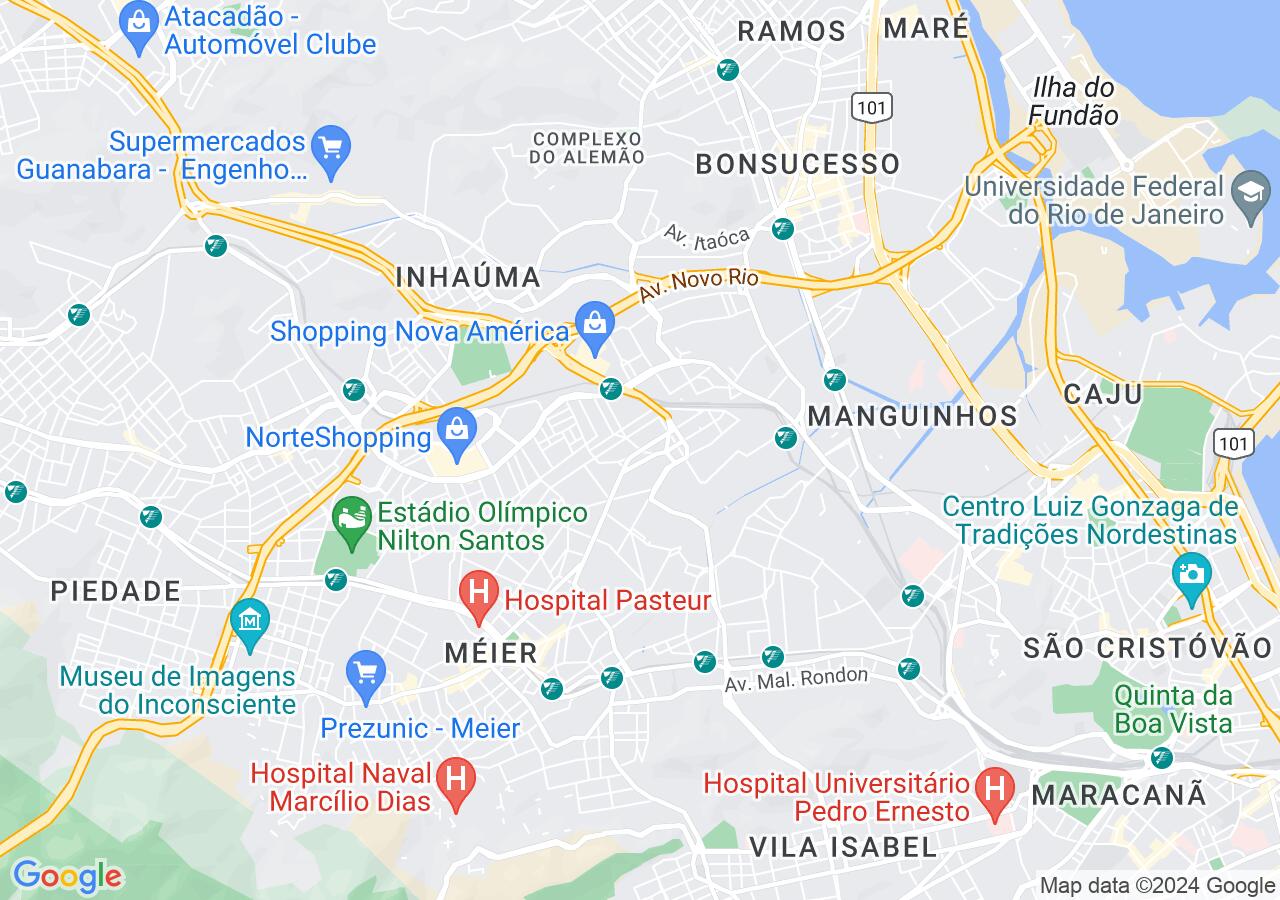Mapa centralizado no bairro Maria da Graça