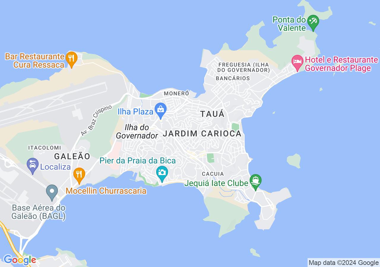 Mapa centralizado no bairro Jardim Carioca