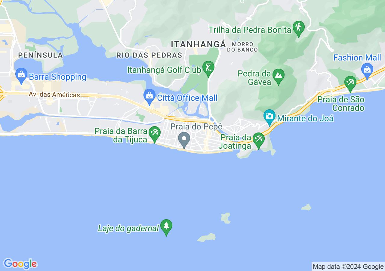 Mapa centralizado no bairro Barra da Tijuca: Jardim Oceânico