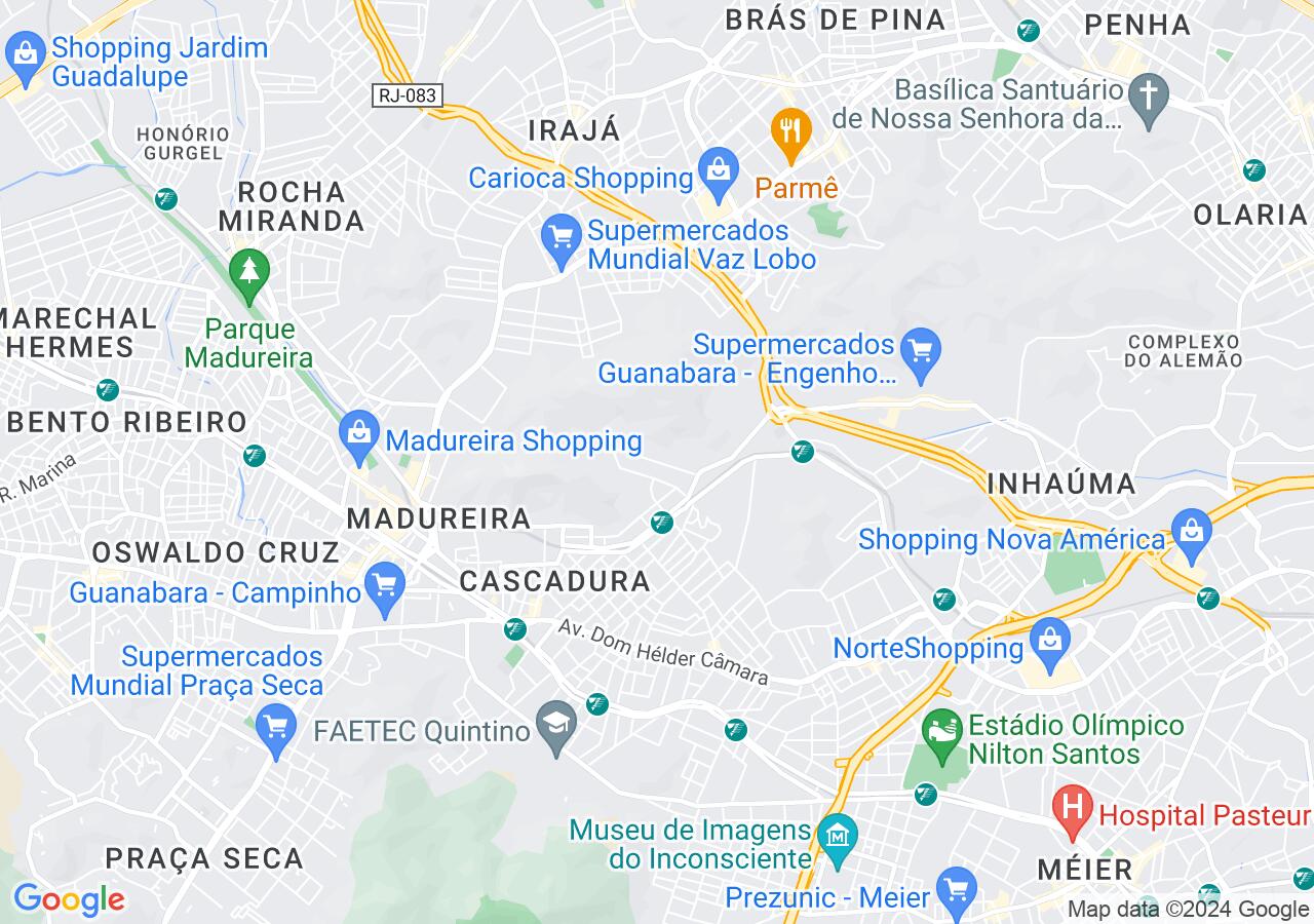 Mapa centralizado no bairro Cavalcanti