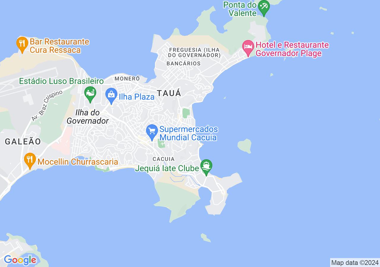 Mapa centralizado no bairro Praia da Bandeira