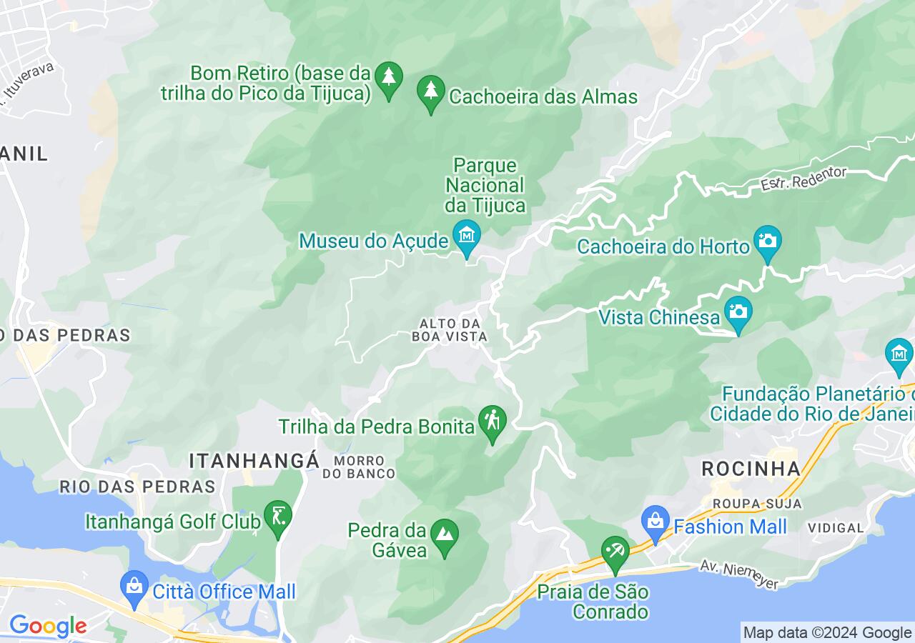 Mapa centralizado no bairro Alto da Boa Vista