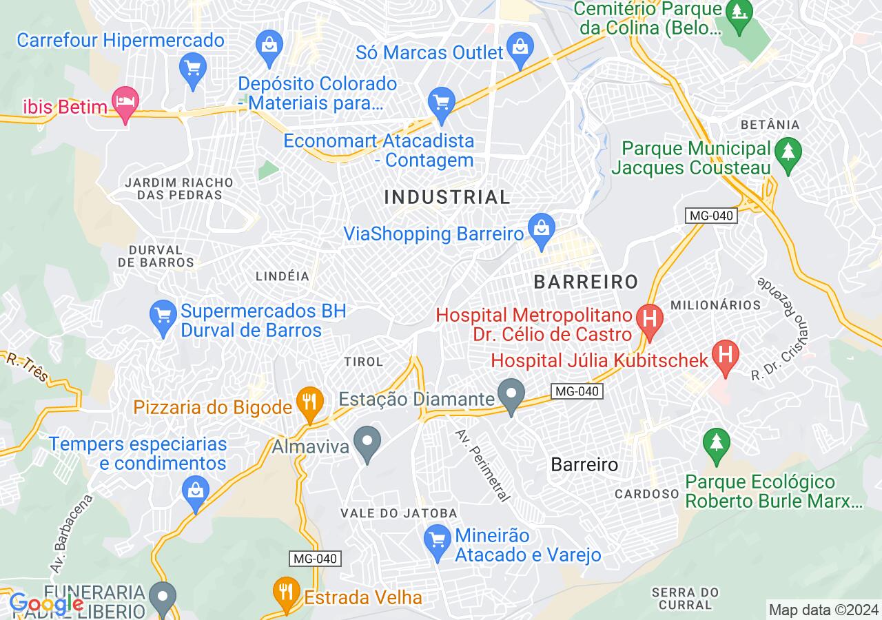 Mapa centralizado no bairro João Paulo II