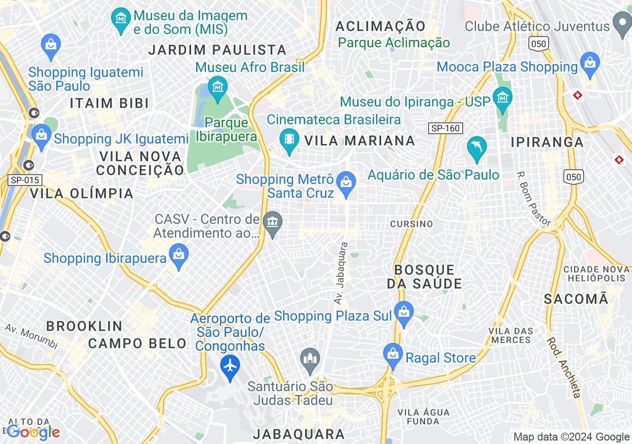 Mapa centralizado no bairro VILA CLEMENTINO