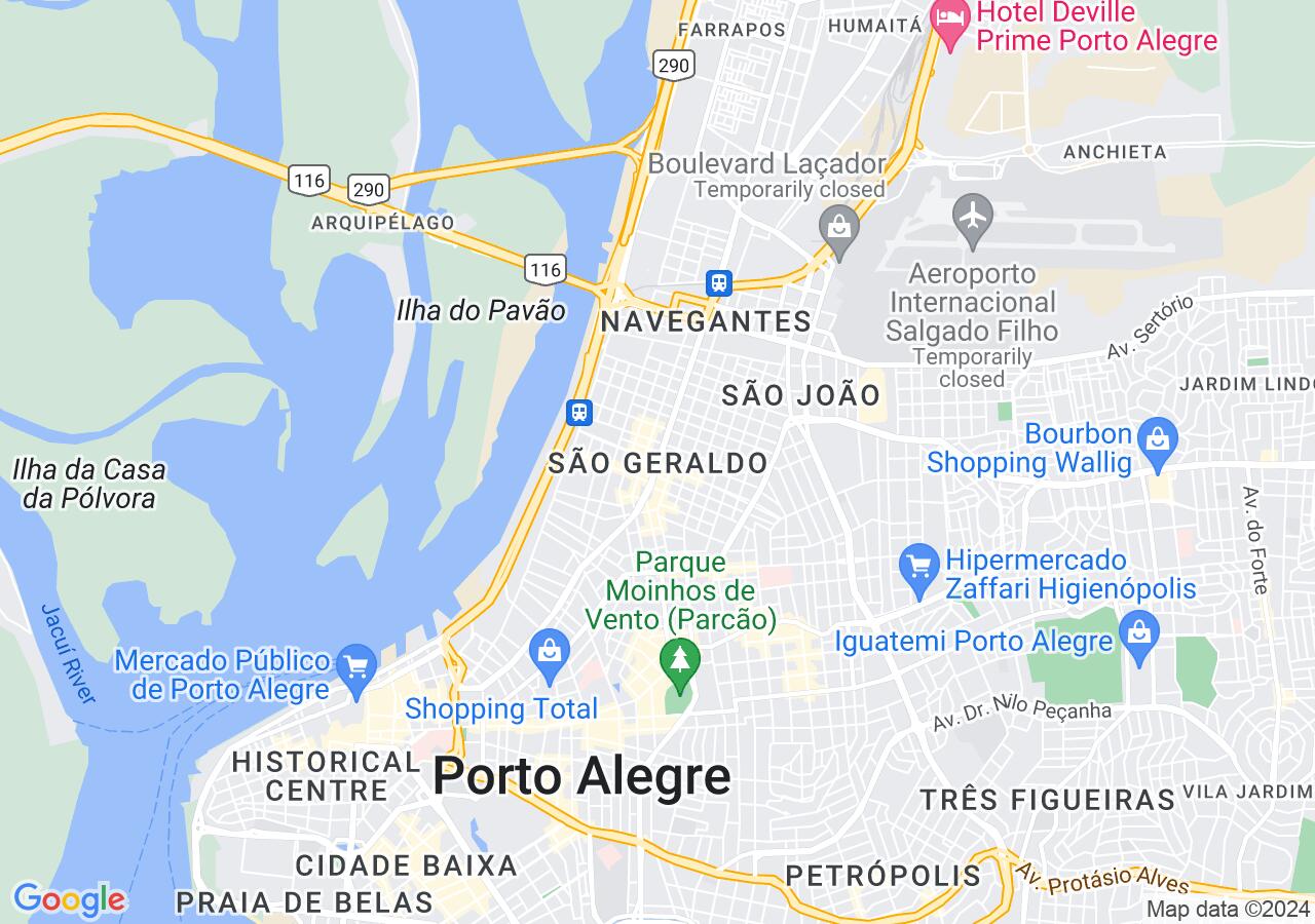 Mapa centralizado no bairro São Geraldo