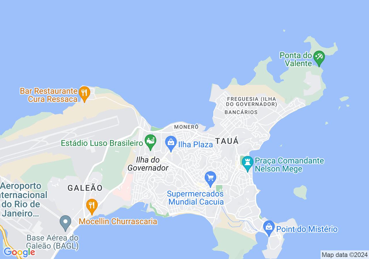 Mapa centralizado no bairro Moneró