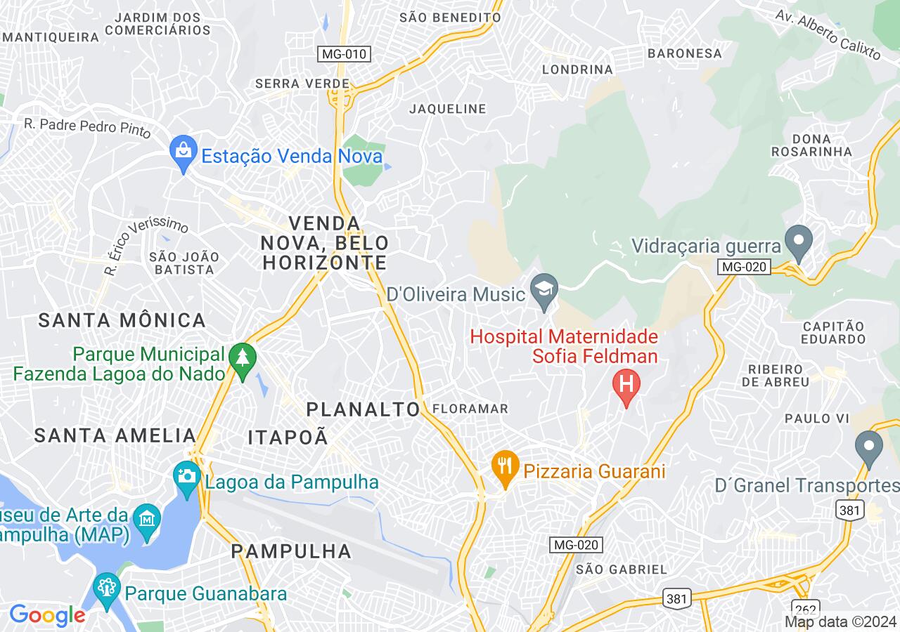 Mapa centralizado no bairro Jardim Guanabara
