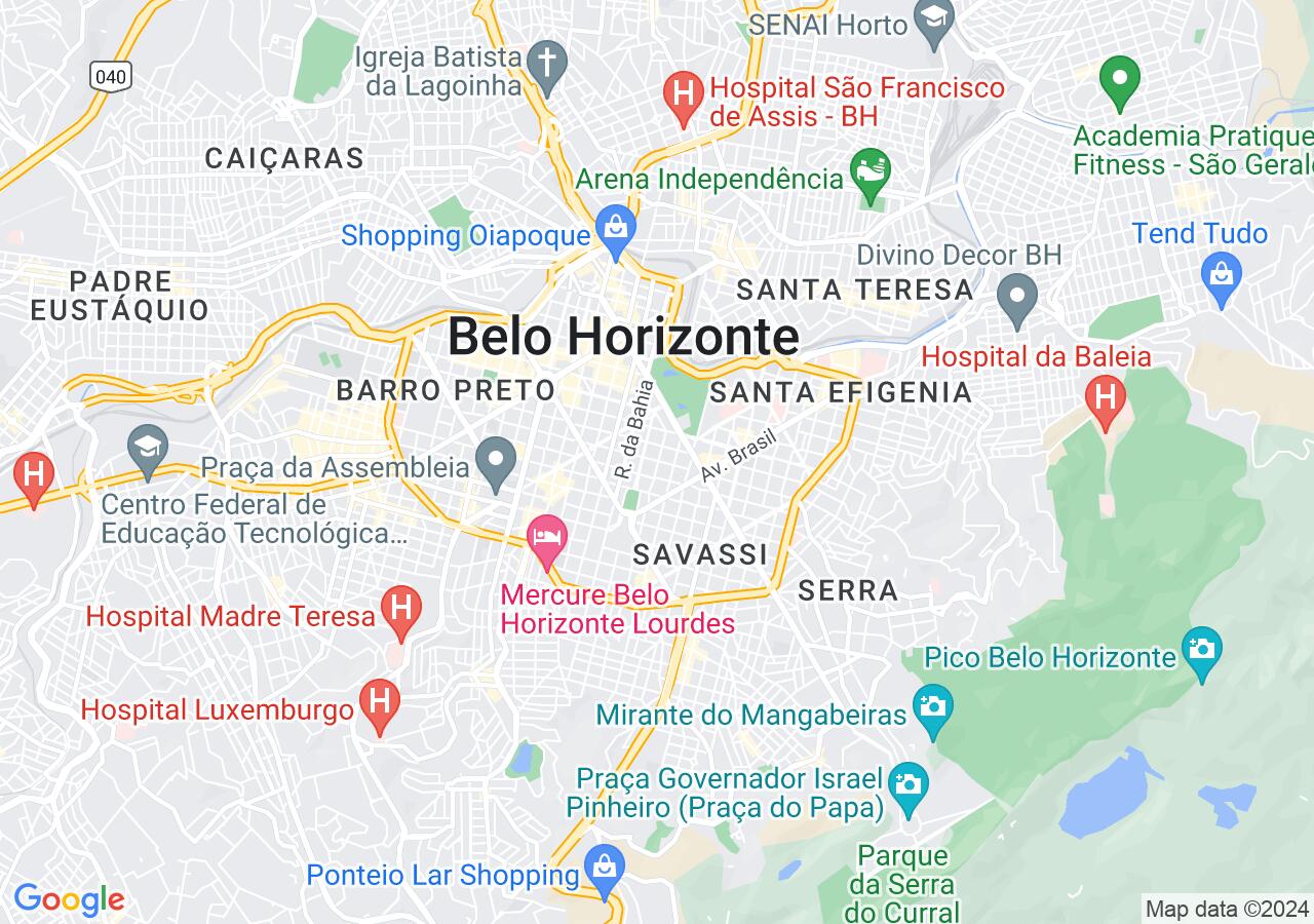 Mapa centralizado no bairro Boa Viagem