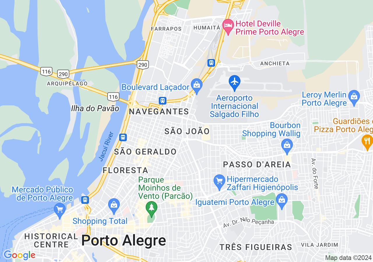 Mapa centralizado no bairro São João