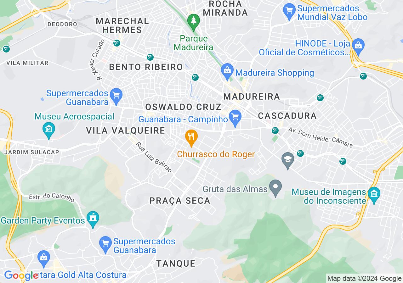 Mapa centralizado no bairro Campinho