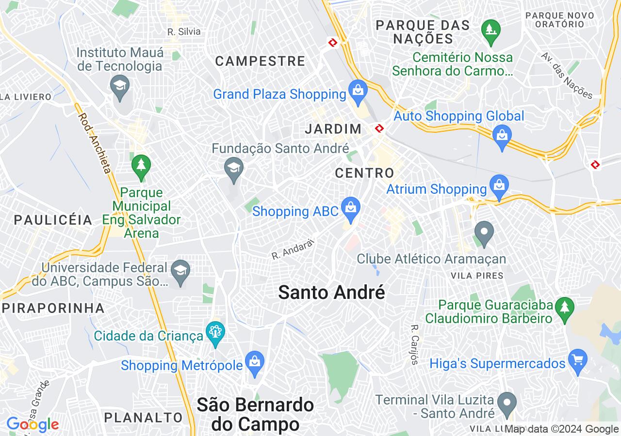 Mapa centralizado no bairro Jardim Bela Vista