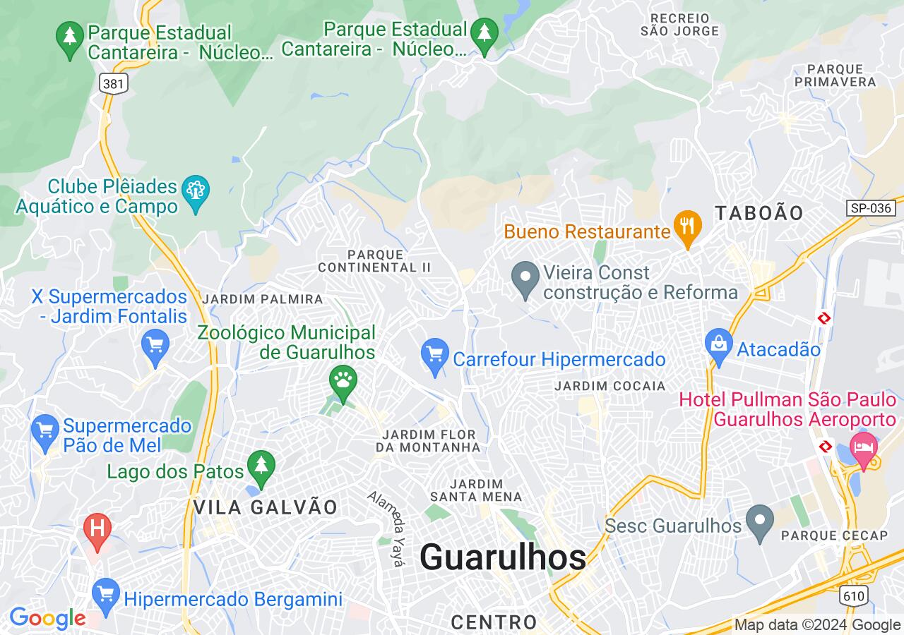 Mapa centralizado no bairro Portal dos Gramados