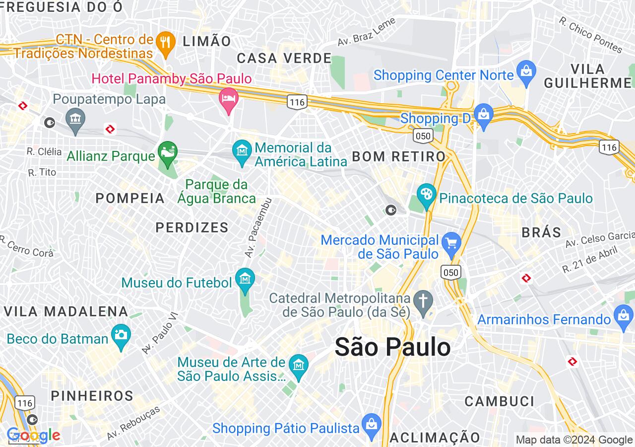 Mapa centralizado no bairro SANTA CECILIA
