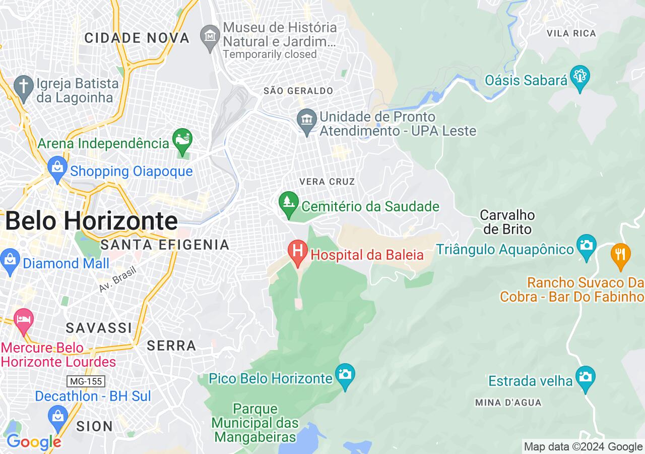 Mapa centralizado no bairro Jonas Veiga