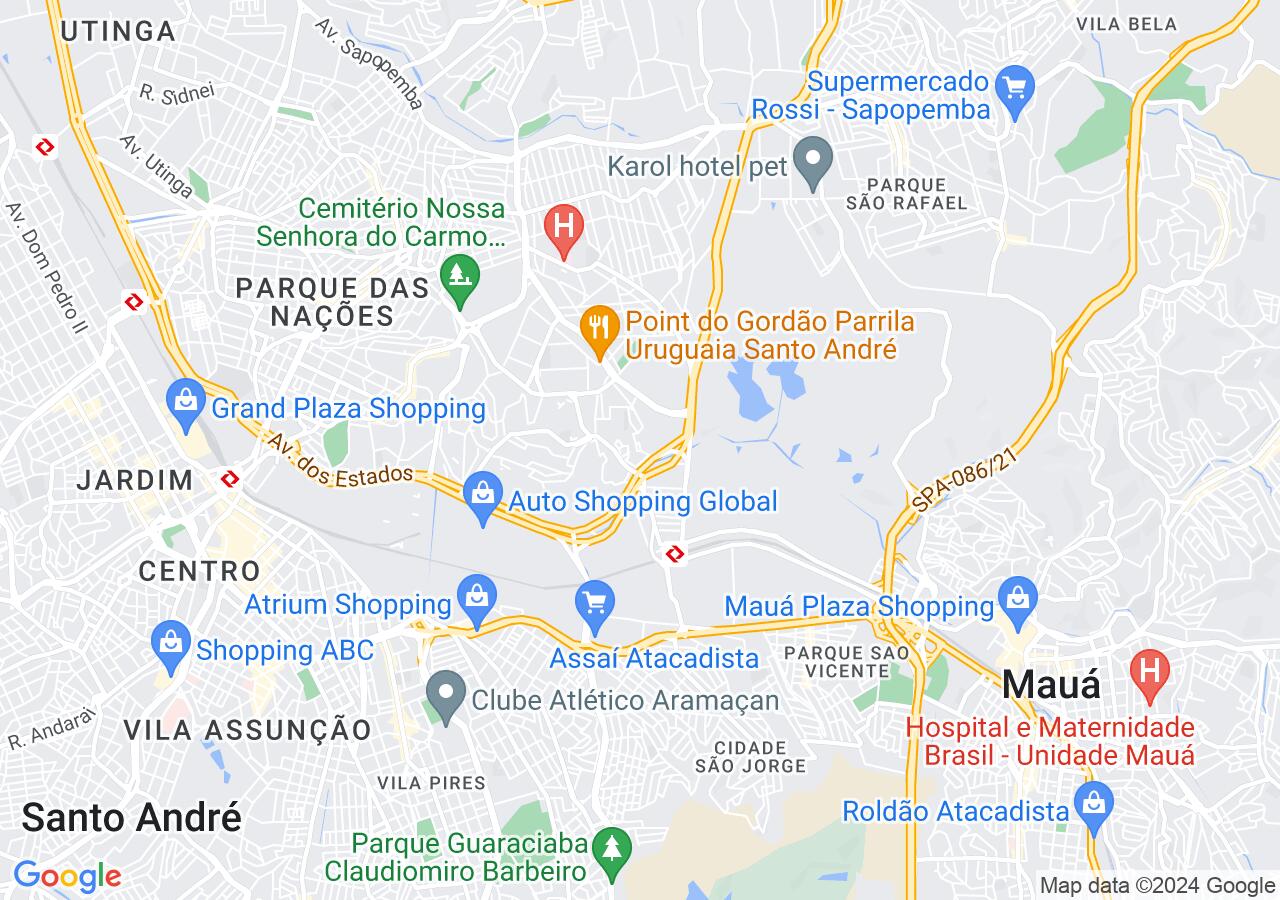 Mapa centralizado no bairro Tamanduateí 8