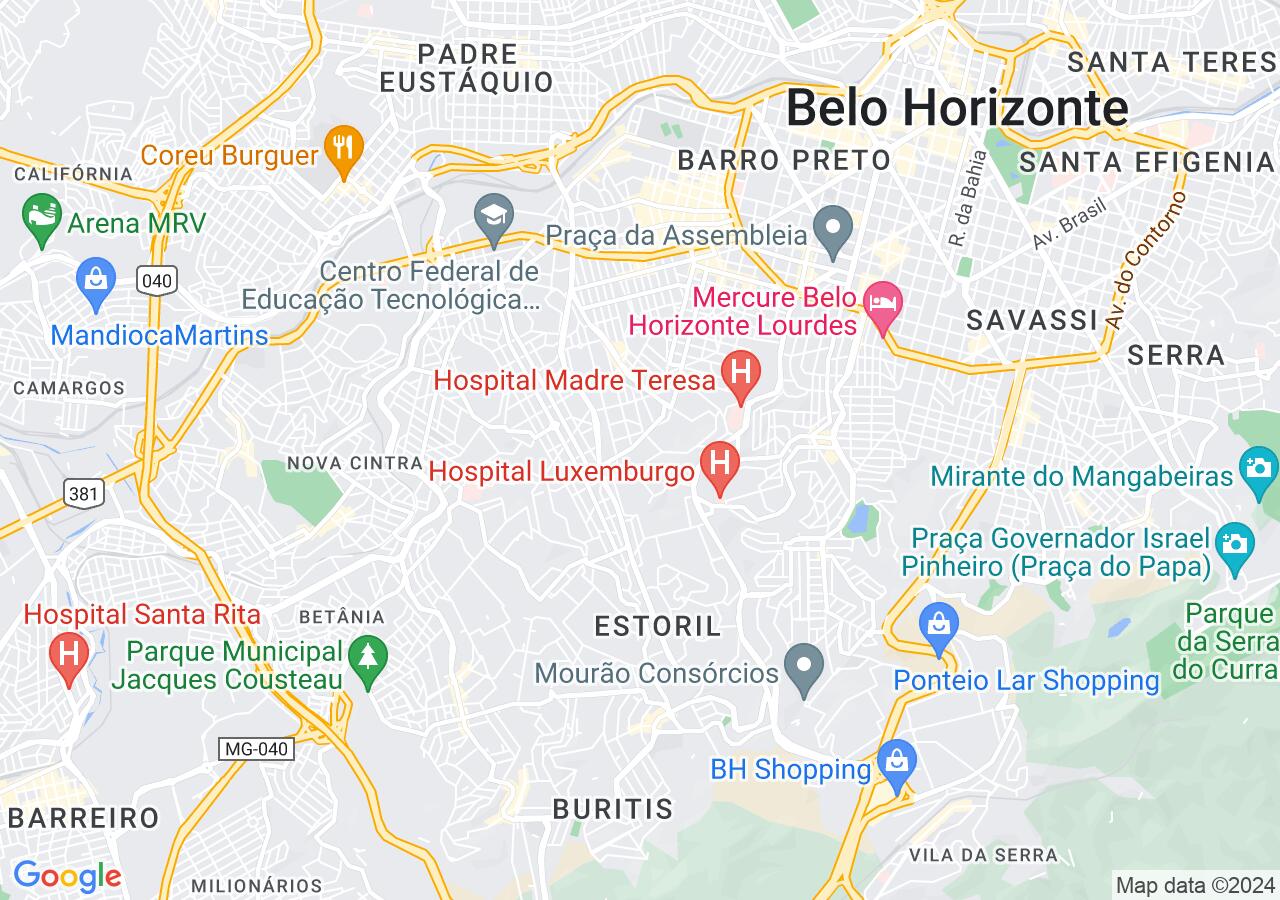 Mapa centralizado no bairro São Jorge I