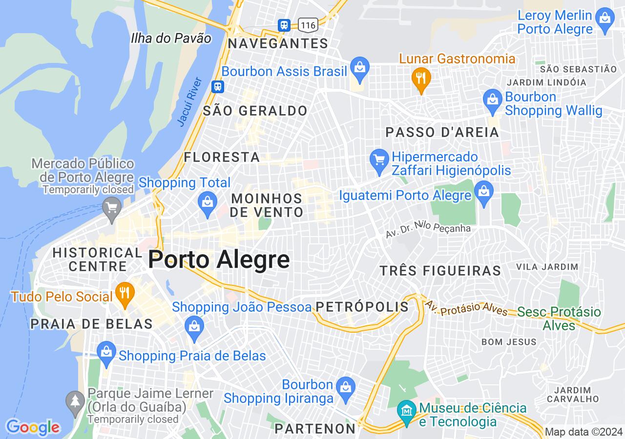 Mapa centralizado no bairro Morada do Vale I