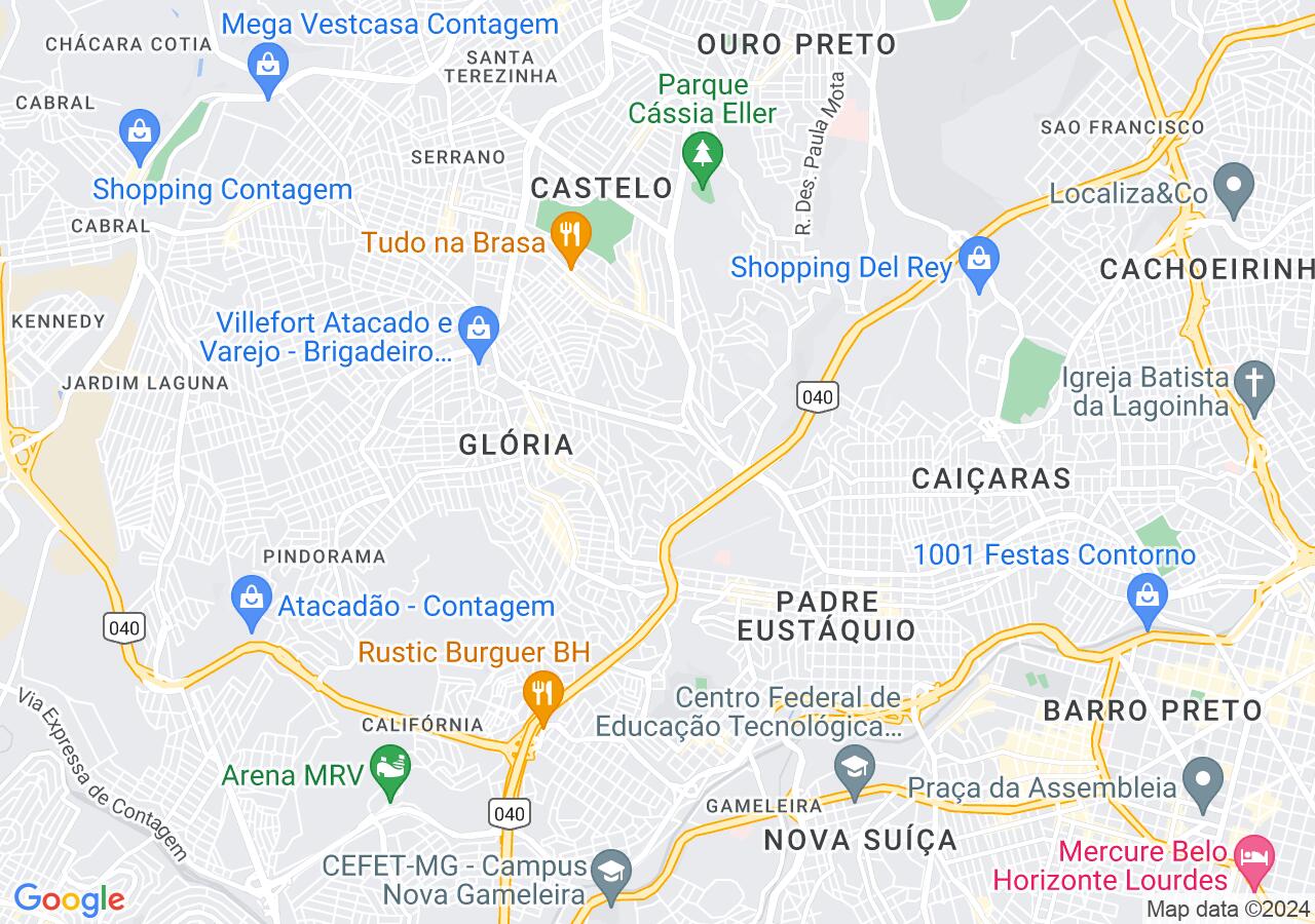 Mapa centralizado no bairro Jardim São José