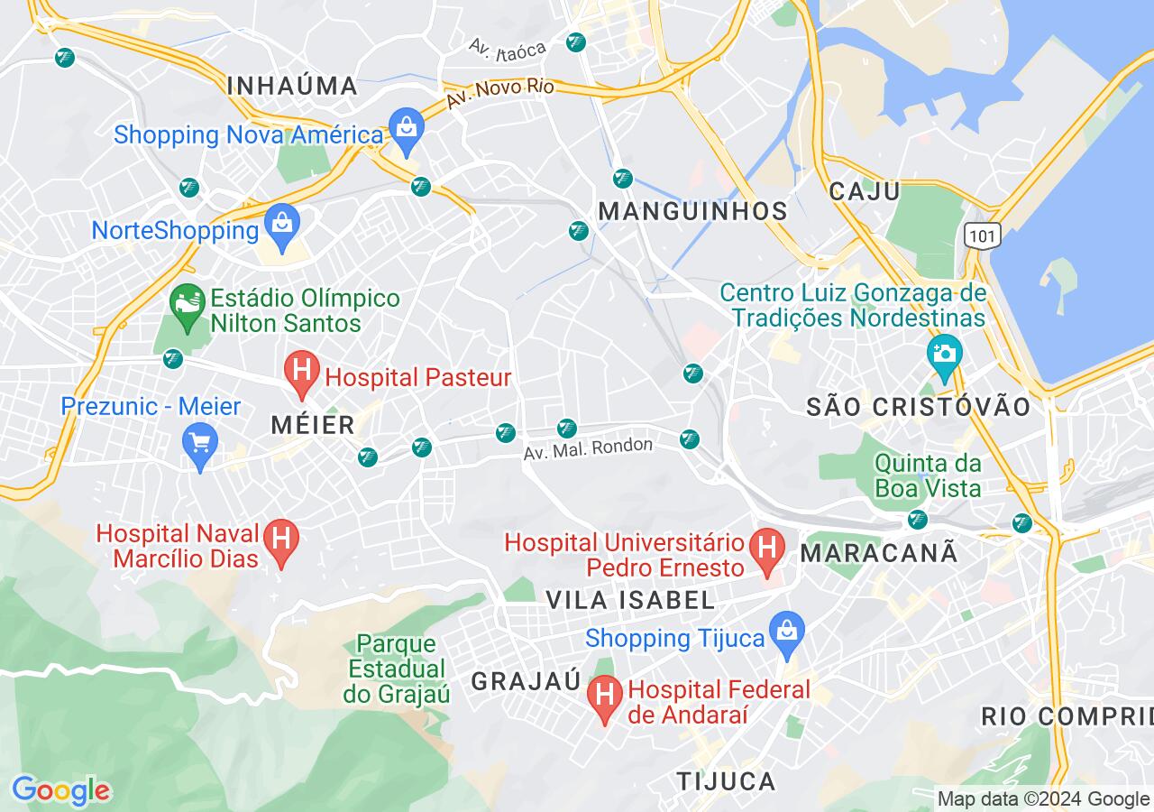 Mapa centralizado no bairro Riachuelo