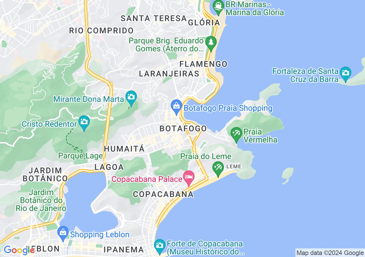 Mapa centralizado no bairro Botafogo