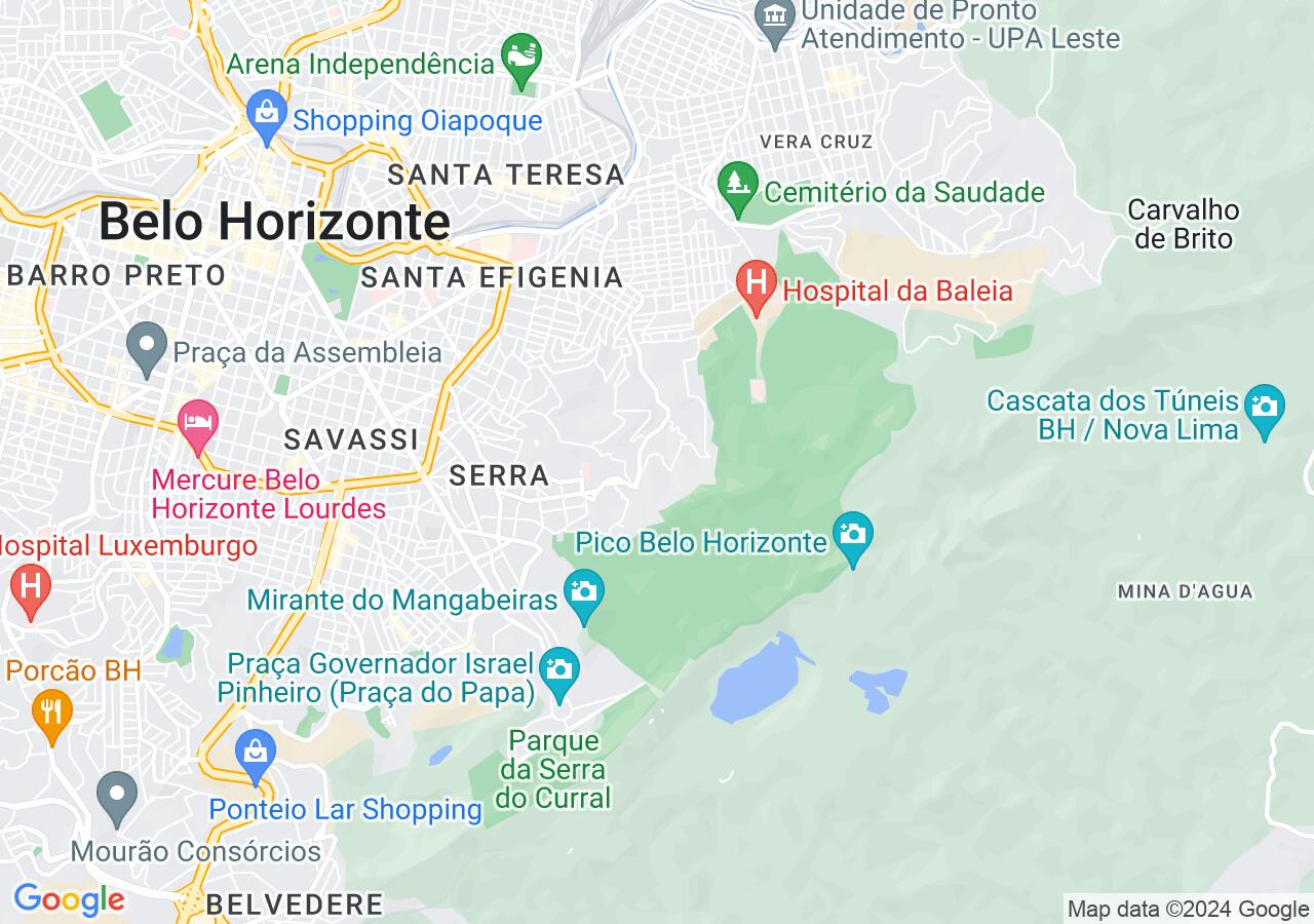 Mapa centralizado no bairro Nossa Senhora de Fátima