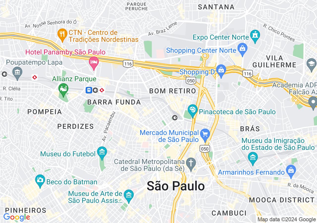 Mapa centralizado no bairro Campos Elísios