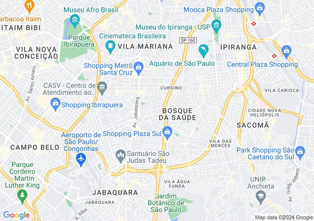 Mapa centralizado no bairro CHACARA INGLESA