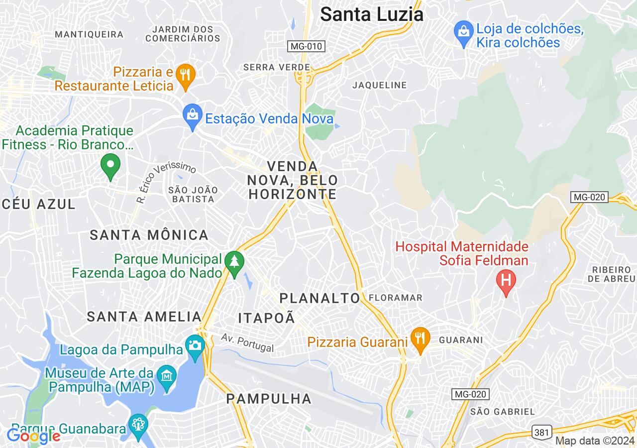 Mapa centralizado no bairro Vila Clóris