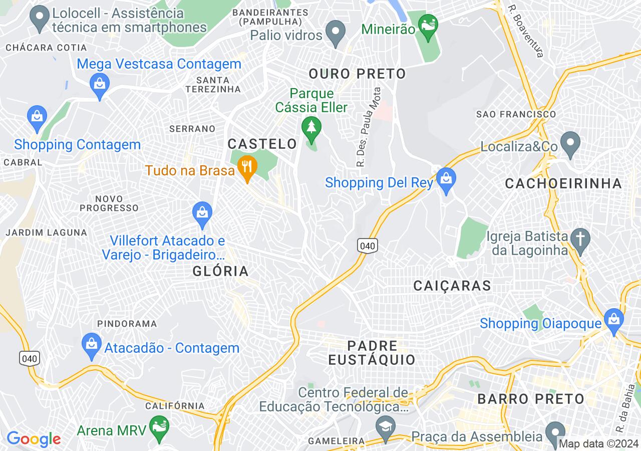 Mapa centralizado no bairro Jardim Alvorada