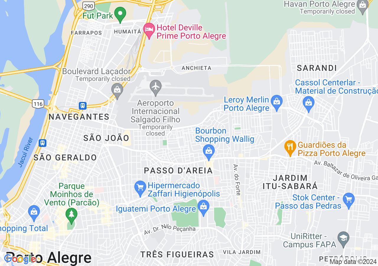 Mapa centralizado no bairro Jardim São Pedro