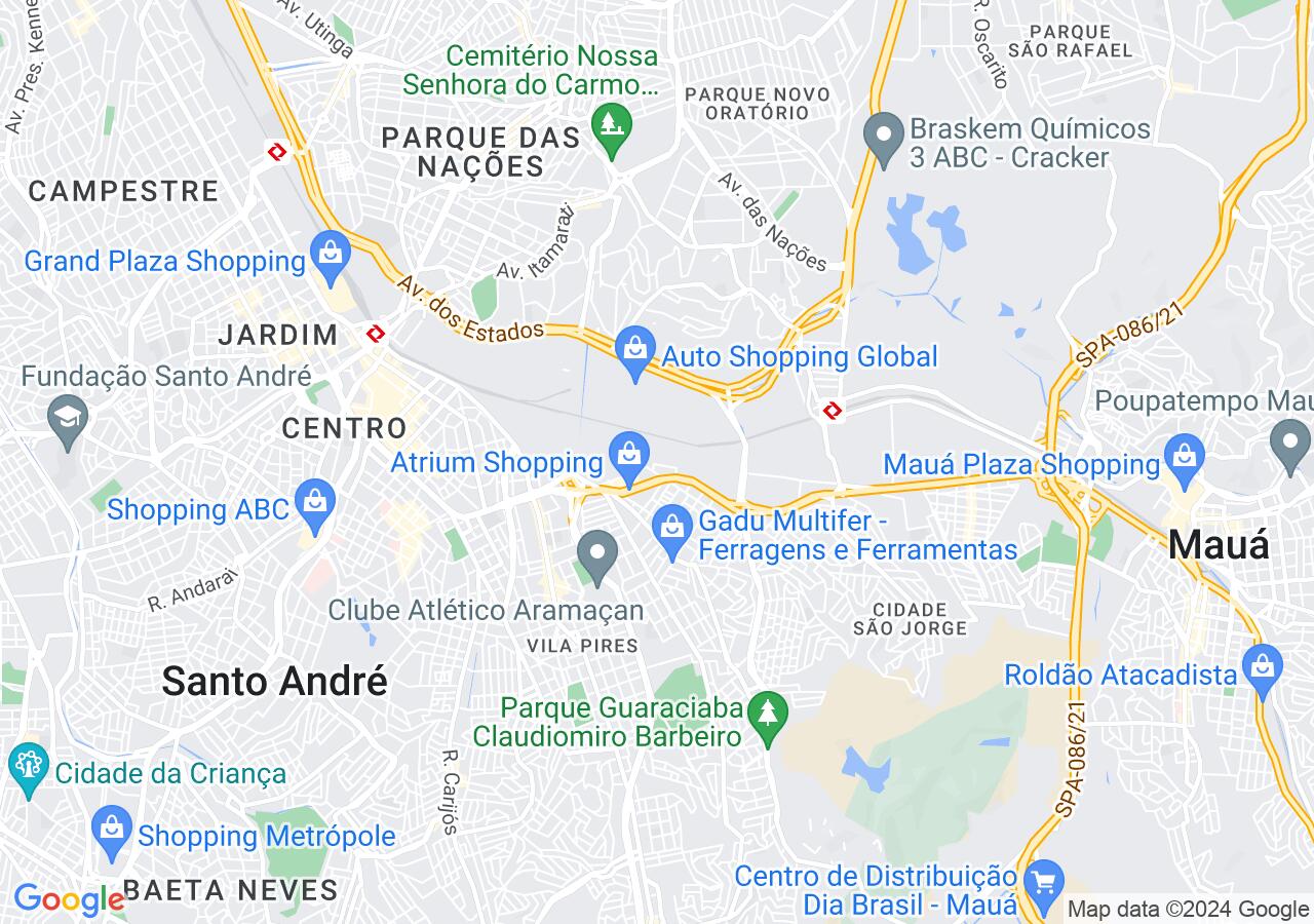 Mapa centralizado no bairro Tamanduateí 7