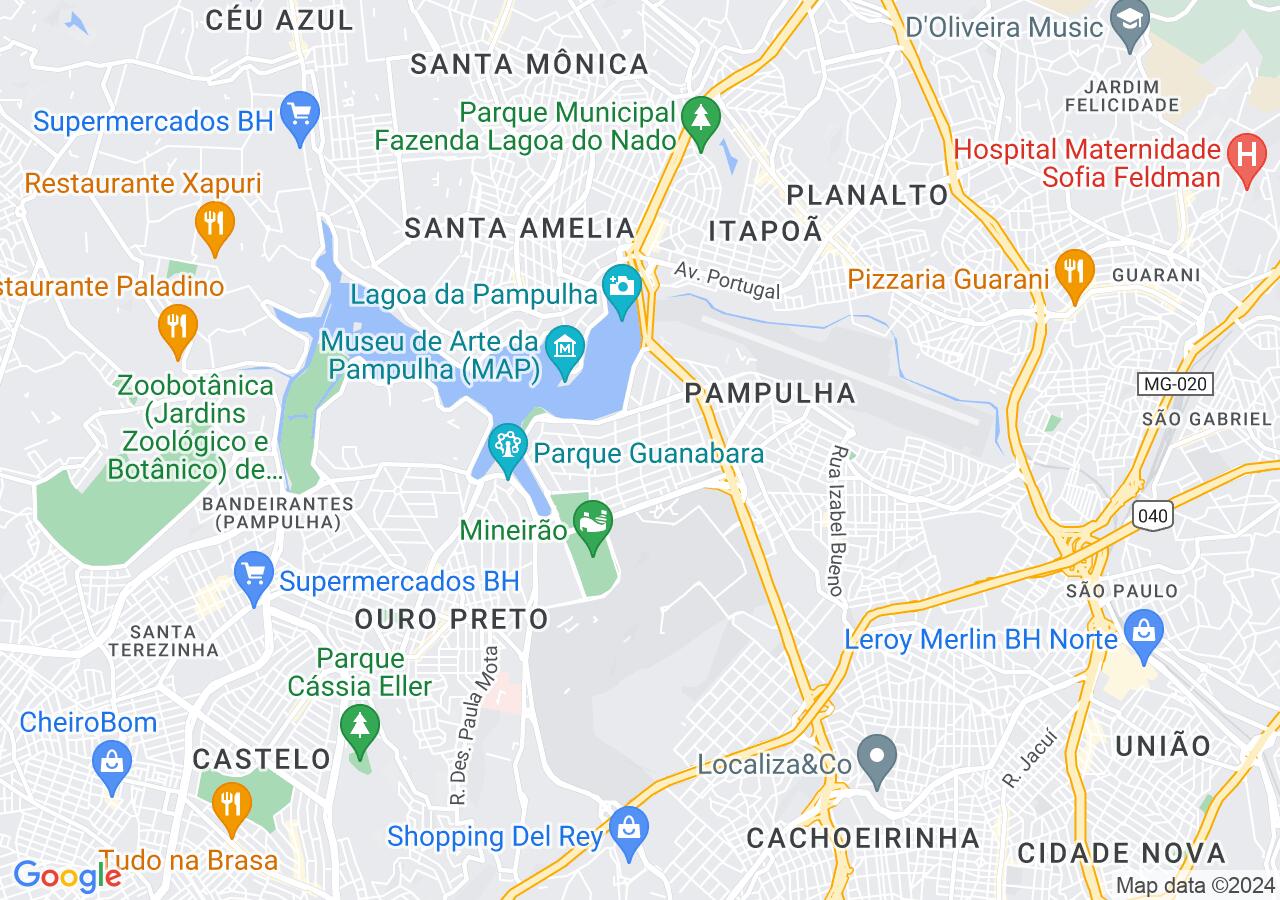 Mapa centralizado no bairro São Luíz