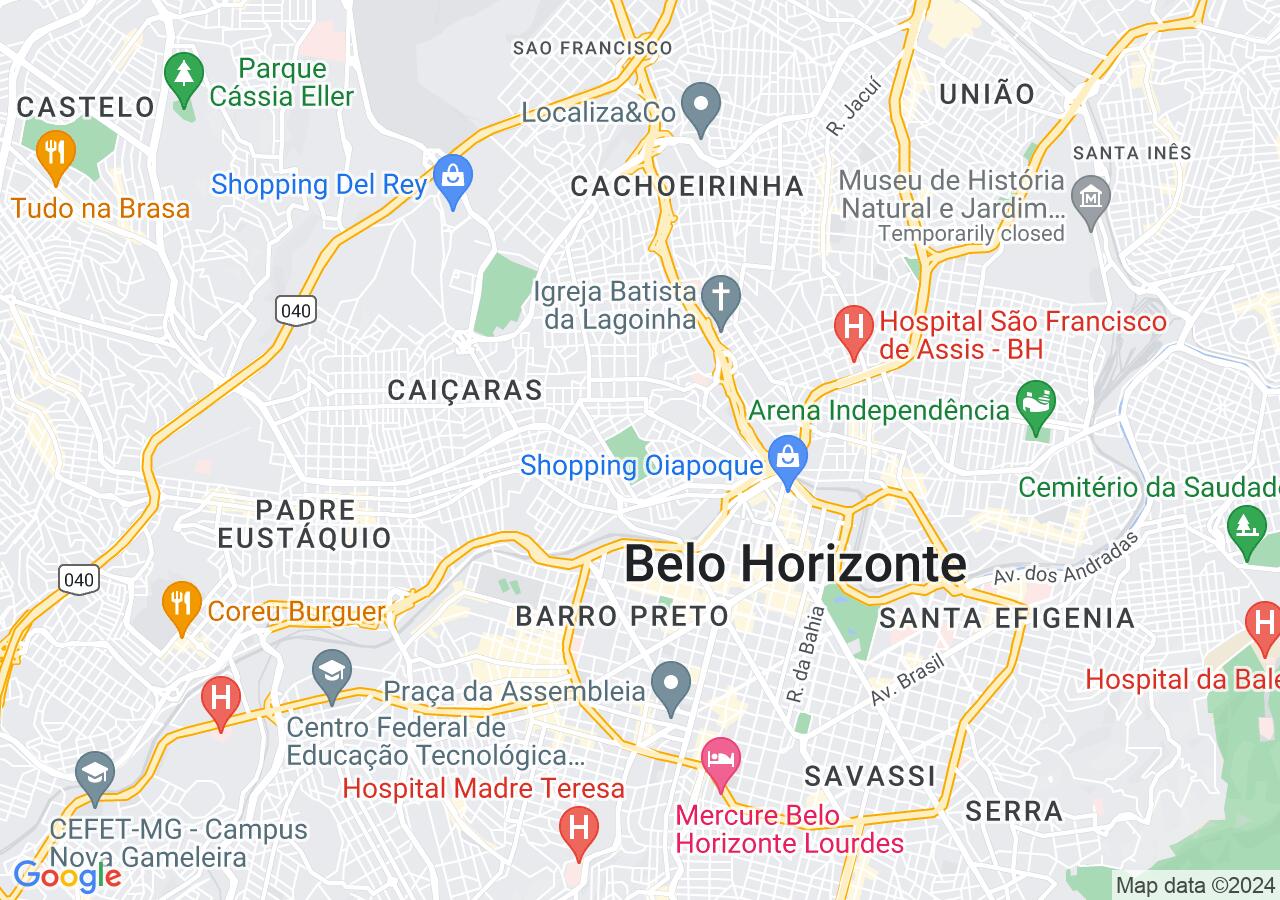 Mapa centralizado no bairro Bonfim