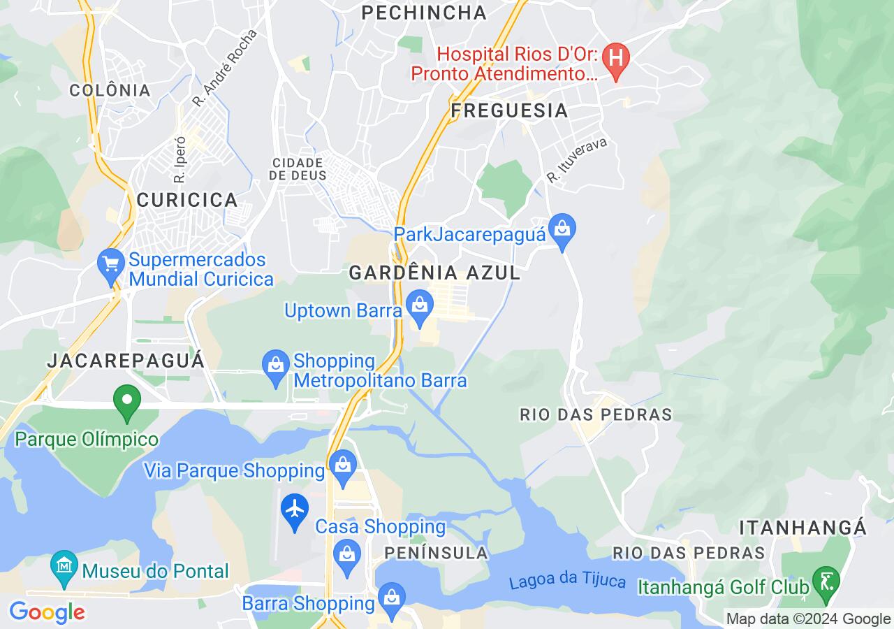 Mapa centralizado no bairro Gardênia Azul