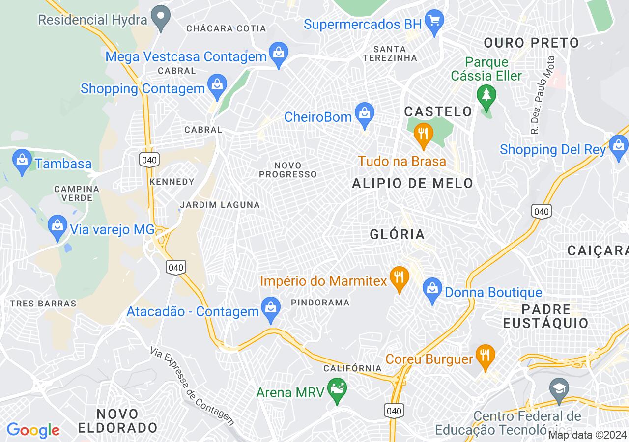 Mapa centralizado no bairro Coqueiros