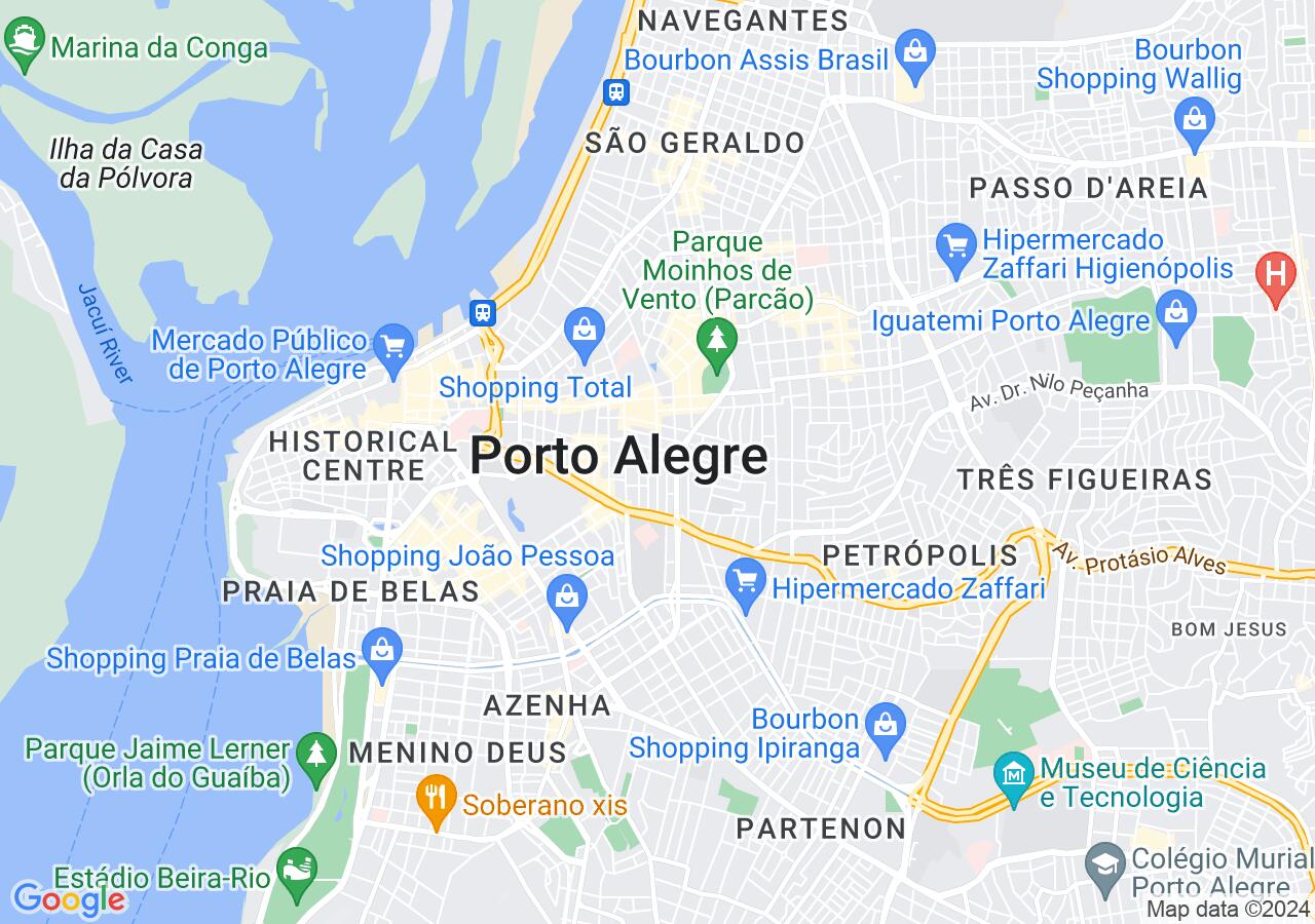 Mapa centralizado no bairro Rio Branco