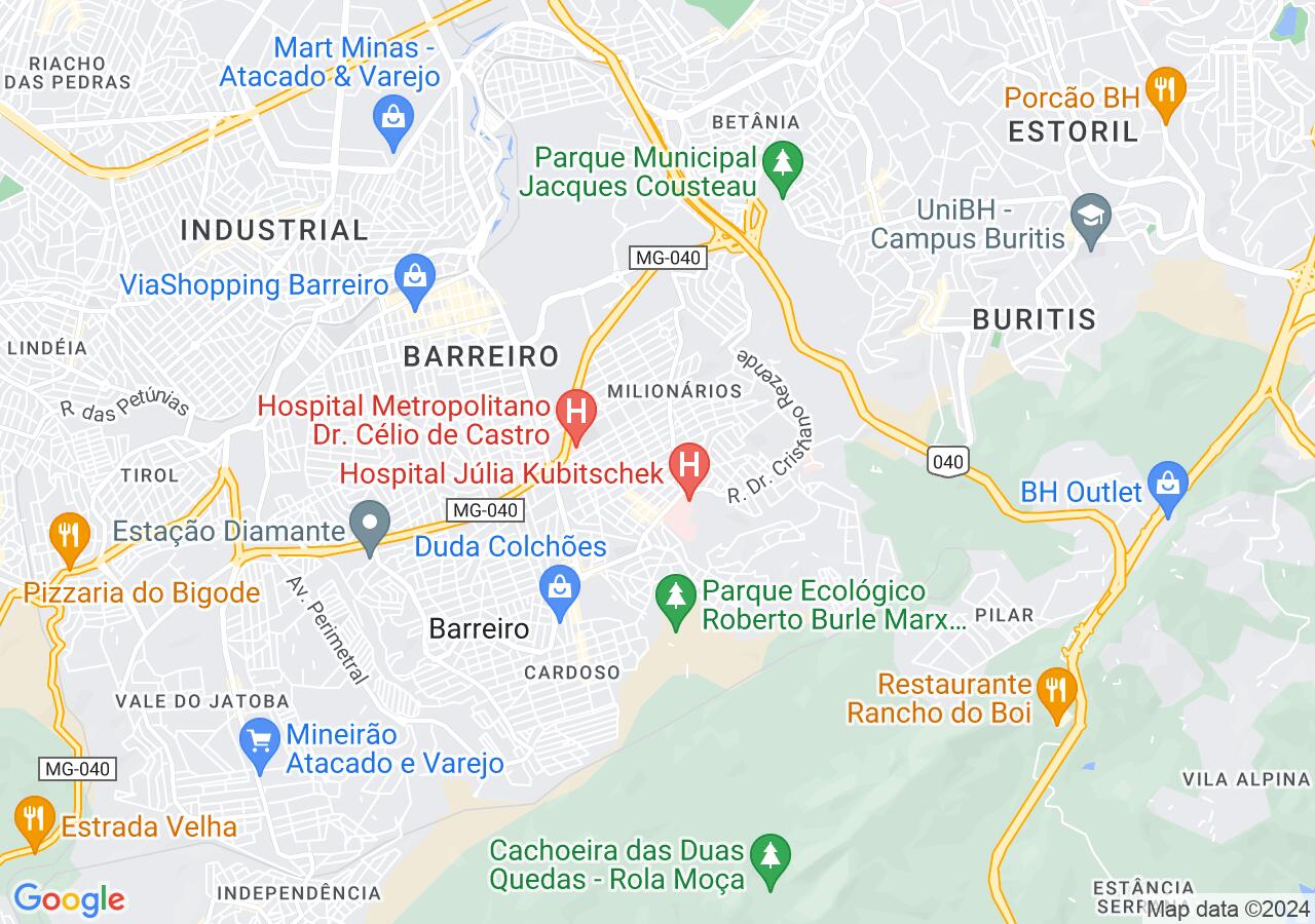 Mapa centralizado no bairro Araguaia