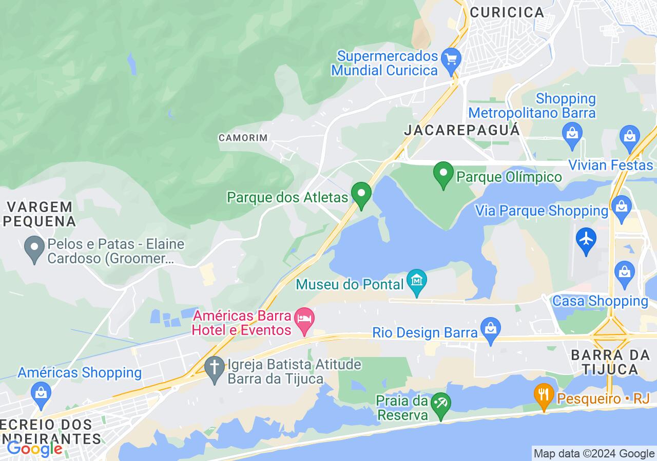 Mapa centralizado no bairro Barra Da Tijuca