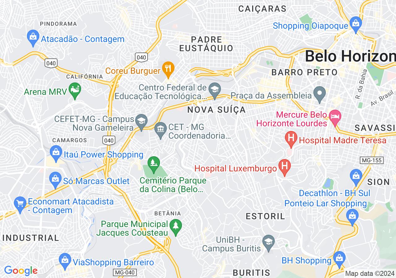 Mapa centralizado no bairro Salgado Filho