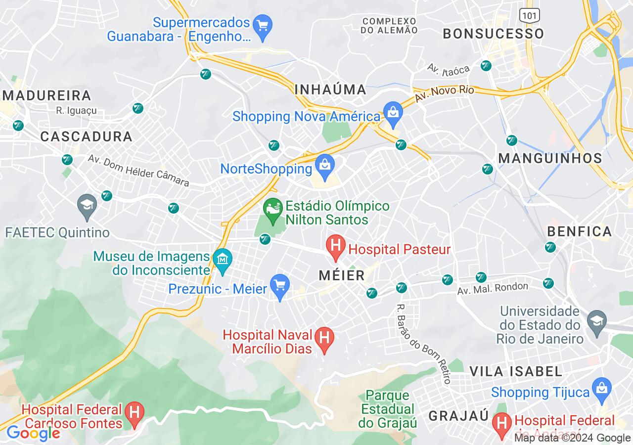 Mapa centralizado no bairro Todos Os Santos