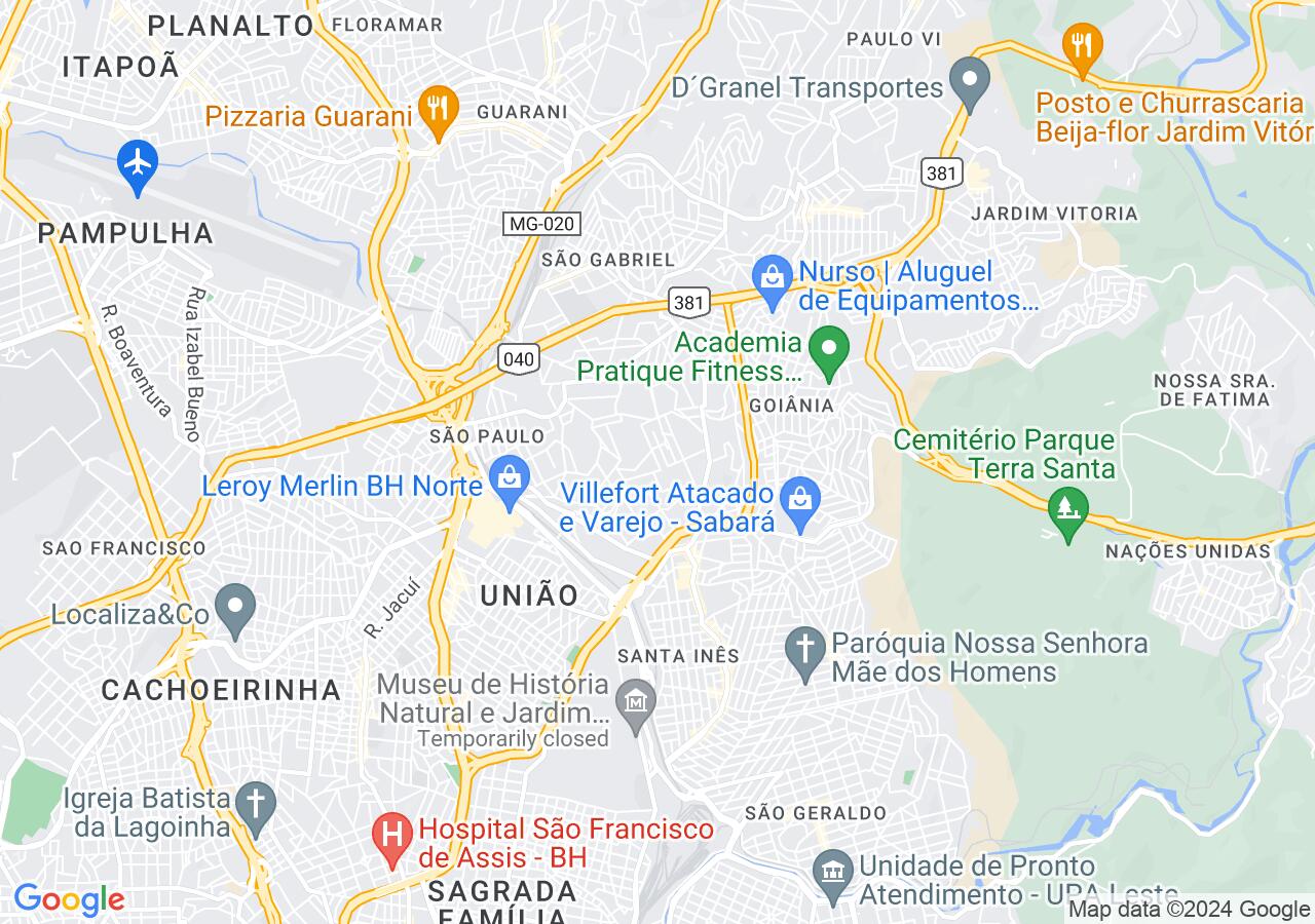 Mapa centralizado no bairro São Marcos