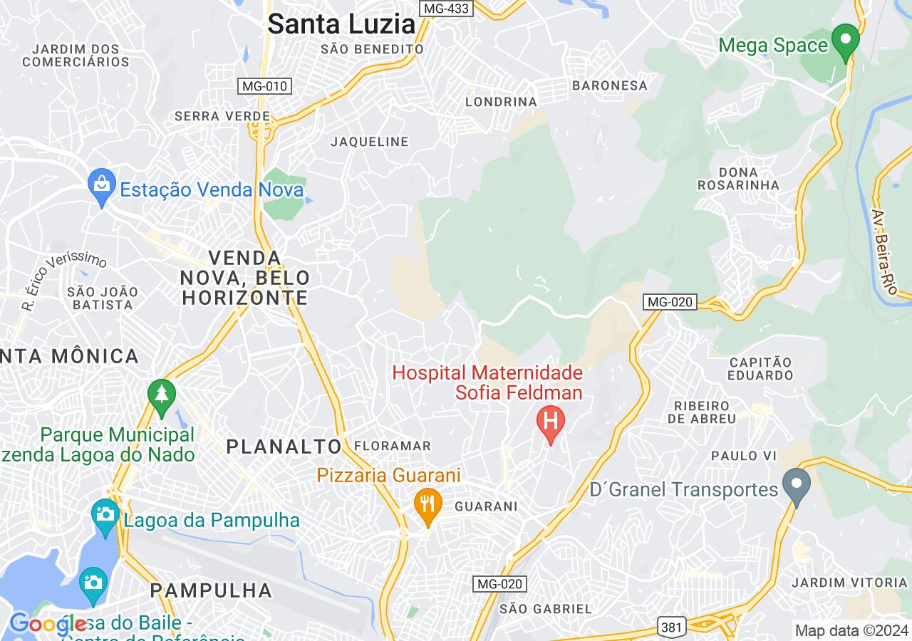 Mapa centralizado no bairro Solimões