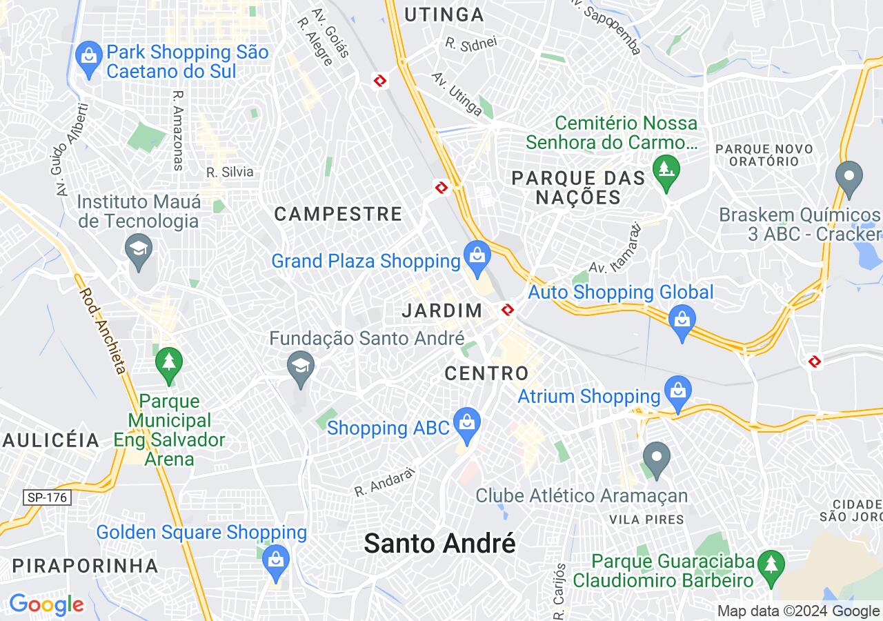 Mapa centralizado no bairro Jardim