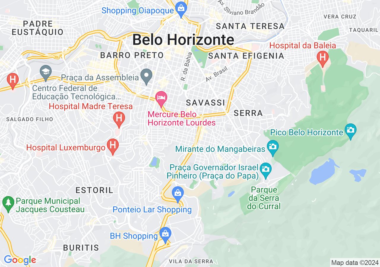 Mapa centralizado no bairro São Pedro