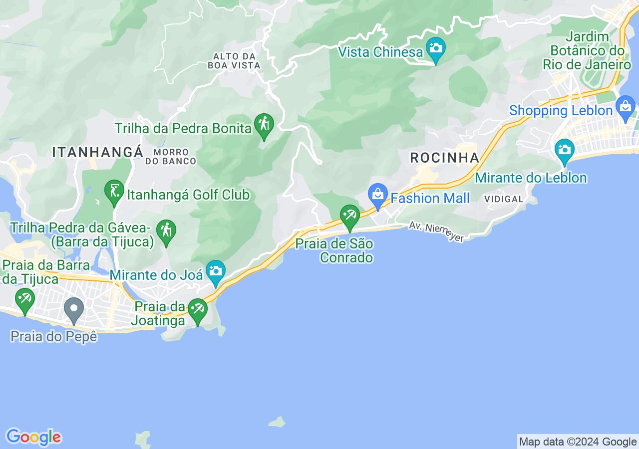 Mapa centralizado no bairro São Conrado
